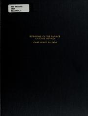 Front cover of Extensions of the Laplace cascade method by John Hilary Billings