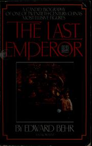 Cover of The last emperor by Behr, Edward