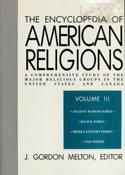 Cover of Encyclopedia of American religions by J. Gordon Melton