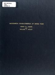 Front cover of Backswitch characteristics of indium films by Henry G. Ammer