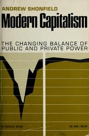 Cover of Modern capitalism by Andrew Shonfield