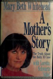 Front cover of A mother's story by Mary Beth Whitehead