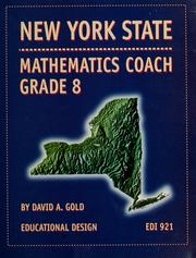 Front cover of New York State mathematics coach, grade 8 by David A Gold