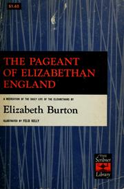 Front cover of The pageant of Elizabethan England by Elizabeth Burton