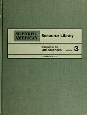 Front cover of Readings in the Life sciences by Scientific American Resource Library