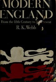 Cover of Modern England by R. K. Webb