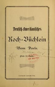 Front cover of Deutsch-amerikanisches koch-büchlein by Schramm, Hannah Mrs.] [from old catalog
