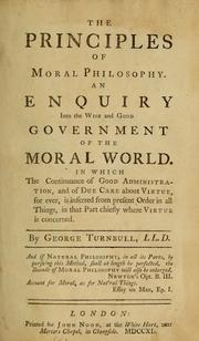 Cover of The principles of moral philosophy by George Turnbull