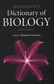 Front cover of Henderson's dictionary of biology by Lawrence, Eleanor