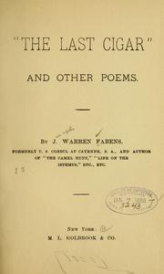 Front cover of "The last cigar" by Joseph Warren Fabens