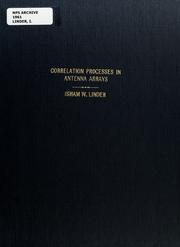 Cover of Correlation processes in antenna arrays by Isham Wiseman Linder