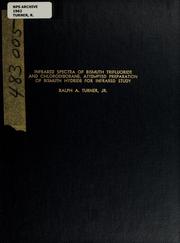 Front cover of Infrared spectra of bismuth trifluoride and chlorodiborane by Ralph A. Turner