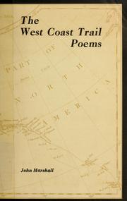 Front cover of The West Coast trail poems by Marshall, John