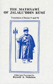 Cover of The Mathnawi of Jalalu'Ddin Rumi (Mathnawi of Jalalu'ddin Rimi) by Reynold Alleyne Nicholson