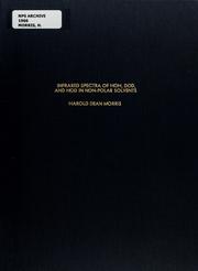 Front cover of Infrared spectra of HOH, DOD, and HOD in non-polar solvents by Harold Dean Morris