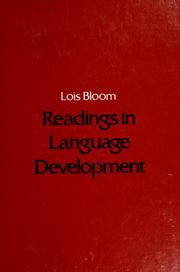 Cover of Readings in language development by Lois Bloom