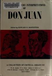 Front cover of "Don Juan" (20th Century Interpretations) by Edward Everett Bostetter