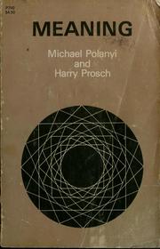 Cover of Meaning by Michael Polanyi