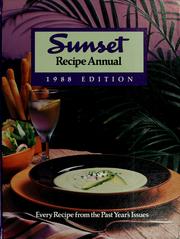 Front cover of Sunset recipe annual by Sunset Books