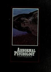 Cover of Abnormal psychology by Unknown