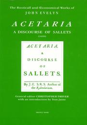 Front cover of Acetaria, a Discourse of Sallets by John Evelyn
