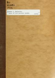 Front cover of Lore of old Galena by McCarthy, Thomas J.