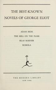 Front cover of The best-known novels of George Eliot ... by George Eliot