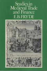 Front cover of Studies in medieval trade and finance by E. B. Fryde