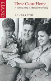 Cover of Three came home by Agnes Newton Keith