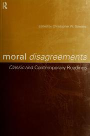 Cover of Moral disagreements by Christopher W. Gowans