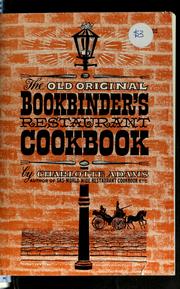 Cover of The Old Original Bookbinder's Restaurant cookbook by Charlotte Adams