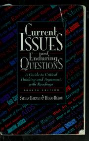 Cover of Current issues and enduring questions -- fourth edition by Sylvan Barnet