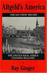 Cover of Altgeld's America by Ray Ginger
