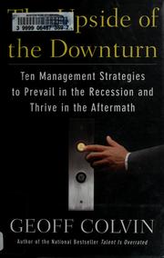 Cover of The upside of the downturn by Geoffrey Colvin