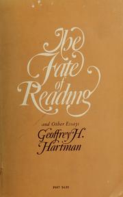 Cover of The fate of reading and other essays by Geoffrey H. Hartman