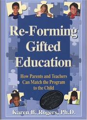 Front cover of Re-forming gifted education by Karen B. Rogers