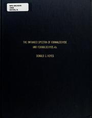 Front cover of The infrared spectra of formaldehyde and formaldehyde-d(2) by Donald J. Hoyes