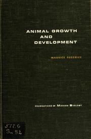 Front cover of Animal growth and development by Maurice Sussman