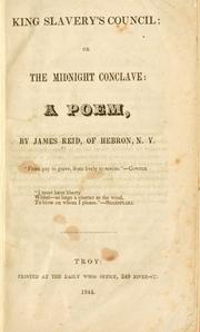 Cover of King Slavery's council by Reid, James