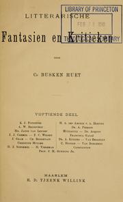 Cover of Litterarische fantasien en Kritieken by Conrad Busken Huet