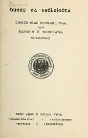 Front cover of Bunús na heóluíochta by Tomás Mac Conraoi