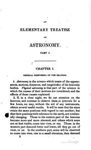 Front cover of An elementary treatise on astronomy by John Gummere