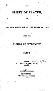 Cover of The spirit of prayer by William Law