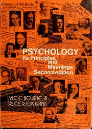 Cover of Psychology by Lyle Eugene Bourne
