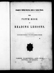 Front cover of The Fifth book of reading lessons by Unknown
