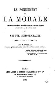 Front cover of Le fondement de la morale by Arthur Schopenhauer