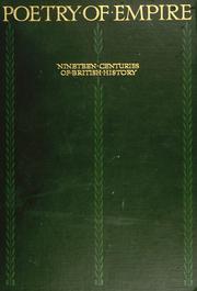 Front cover of Poetry of empire by Lang, John