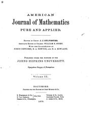 Cover of American Journal of Mathematics ... by Johns Hopkins University