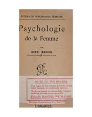Front cover of Psychologie de la femme by Marion, Henri