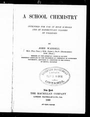 Front cover of A school chemistry by Waddell, John